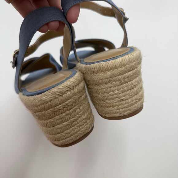 J. Crew Factory Espadrille Platform Heels Size 8 Summer - Picture 5 of 9